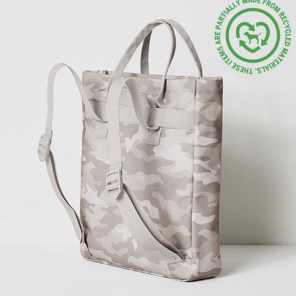 Brand New PINK BY VICTORIA’S SECRET Convertible Backpack Tote Gray Platinum Camo
